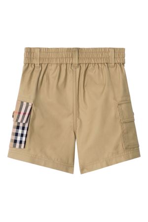 beige cotton shorts BURBERRY KIDS | 8121249B9719